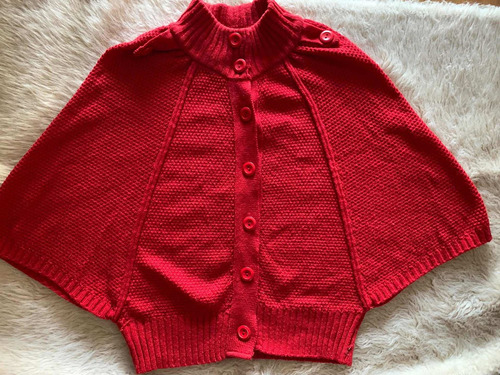 Capa Sweater Mujer Rojo Cardigan Suelto