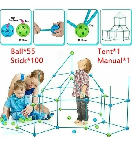 Juego De Castillos De Construcción Para Niños, 155 Piezas