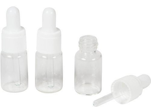 10pc Zink Color 4 Ml Vaso De Vidrio Botella De Suero Con Cue