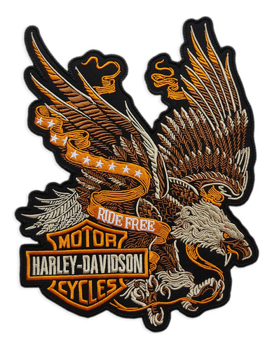 Parche Bordado Aguila Harley Davidson Motorcycles Ride Free