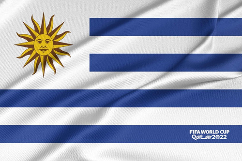 Bandeira Promocional Uruguai Copa 2022 Helanca Light 