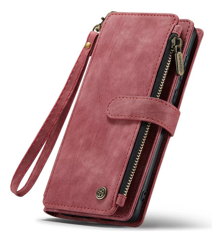 / Bolsa De Cuero Con Cremallera Para Tarjetas De Cuero Para Sa