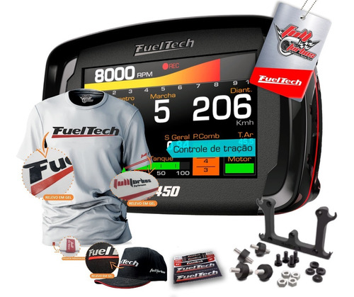 Fueltech Ft450 S/ Chic + Mega Brinde Camiseta Branca Gel+bp
