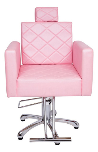 Cadeira Poltrona Hidráulica Evidence Salão Beleza Estética Cor Rosa bebê