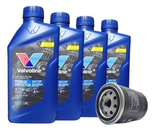 Aceite 15w40 Semi Sintetico Valvoline Pack 4und+filtro*tiend