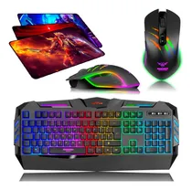 Comprar Kit Gamer Spartano 3 En 1 :teclado Rgb+ Mouse 6400 Dpi + Pad