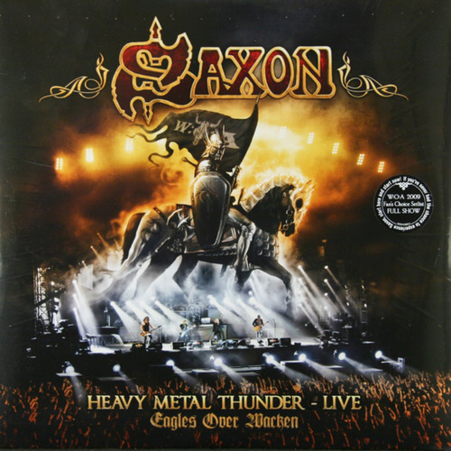 Lp Triplo Saxon Heavy Metal Thunder Live Importado Germany (Usado)