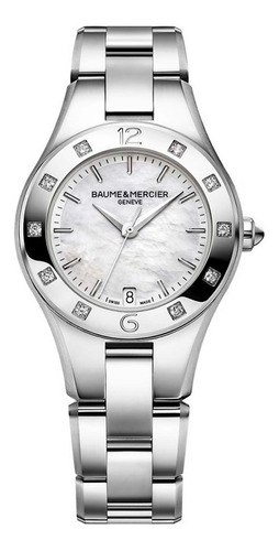 Reloj Baume & Mercier Linea Acero Con Diamantes 10071 Ghiber