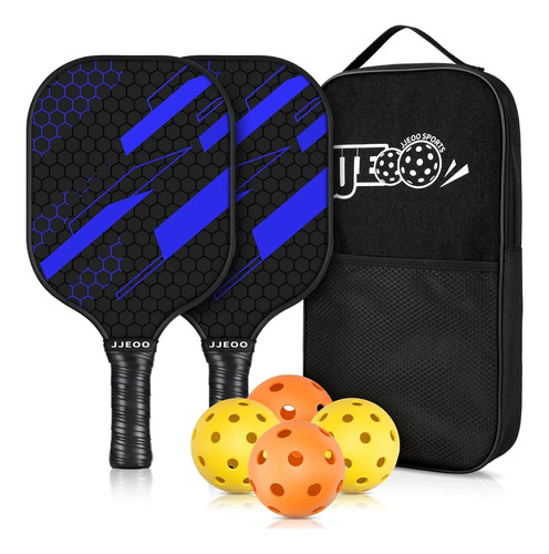 Jjeoo Pickleball Paddle Set Of 2 Graphite Carbon Fiber 4