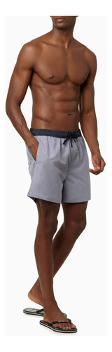 Short Praia Masculino Mescla Marinho Calvin Klein