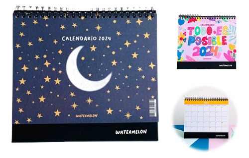 Calendario 2024 Planer Escritorio Premium Anillado Watermelo