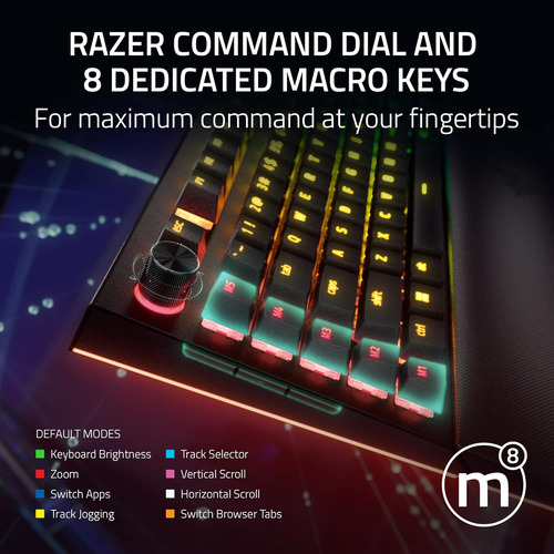 Teclado Gaming Razer Blackwidow V4 Pro Interruptores Amar...