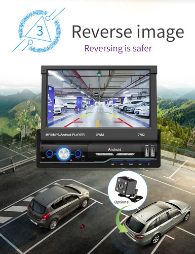 Estéreo De Coche 1 Din 7 Pulgadas Bluetooth Telescópico Retr Estéreo De Coche 1 Din 7 Pulgadas Bluetooth Telescópico Retr