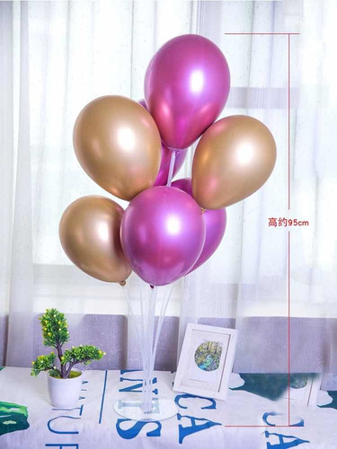Imagen 10 de 10 de Base Soporte Con 7 Varillas Porta Globo Mesa Cotillon Cumple