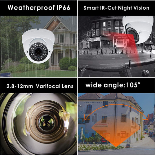 5mp 4 Mp Cúpula Súper Híbrido Cámaras De Seguridad 1080p Hd-