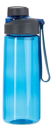 Garrafa Squeeze Fitness Água Academia Plástico Cor Azul