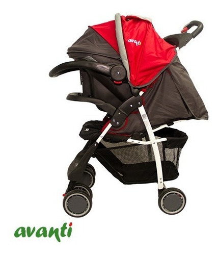 Cochecito Cuna Bebé Travel System Avanti Con Huevito Color Rojo