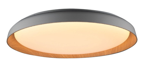 Plafon Lyse Led 36w Diseño Plata Int Madera Dimerizable