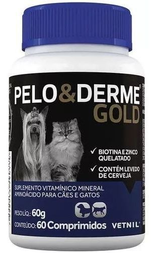 Pelo E Derme Gold 60 Comprimidos - Suplemento Vitamínico 60g