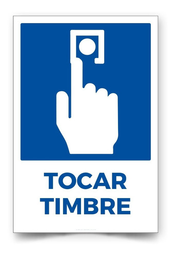 Señalética Tocar Timbre 30x20cm Trovicel