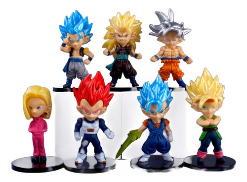 Set De 7 Pcs Dragon Ball Z Figura De Coleccion - Gohan Goku