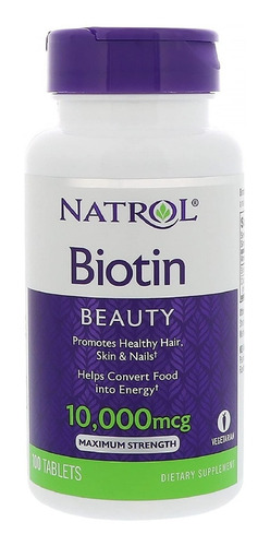 Imagen 3 de 5 de Minoxidil 5% + Biotina Natrol 10,000 Mcg 100 Tabs