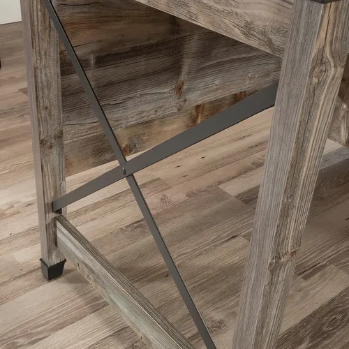 Sauder Carson Forge - Escritorio Con Pedestal, L: 53.19 Pul. Color Acabado Blanco Suave