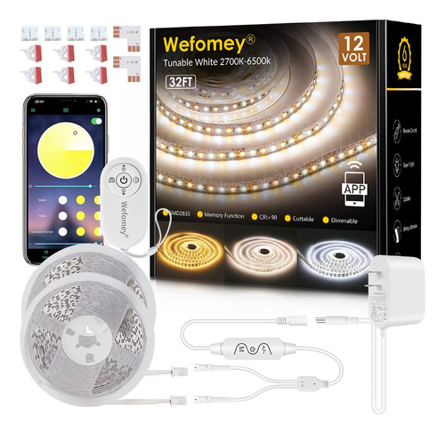 Wefomey Tira De Luces Led Blancas, Cinta De Alta Densidad De