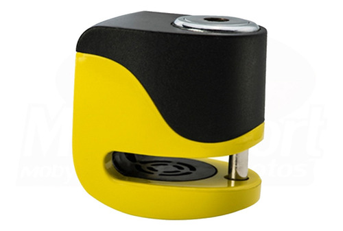 Trava Disco C/ Alarme Carregador Usb Kovix Ks6 Amarelo