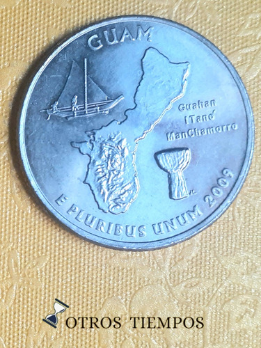 Moneda Cuarto De Dolar 1/4 (quarter) Estado: Guam (Usado)