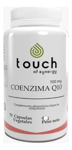 Coenzima Q10 100mg 70 Capsulas Vegetales Touch Of Synergy Sabor Sin Sabor