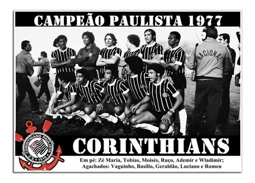Poster Do Corinthians - Campeão Paulista 1977