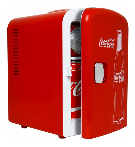 Coca-cola Classic Portable 6 Can Thermoelectric Mini Fridge 