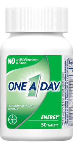 One A Day Multivitaminico Energetico 50 Tabletas Sabor Sin Sabor