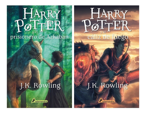 Harry Potter Lote X 2 Libros El 3 Y 4 T Blanda Salamandra