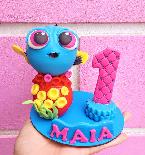 Vela Para Pastel Dory Buscando A Nemo Pasta Flexible