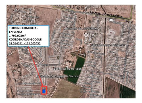 Imagen 1 de 3 de Terreno Comercial En Esquina De 1,792m² En Hacienda De Las T