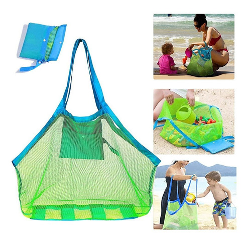 Bolsa Playa Extra Grande Con Malla