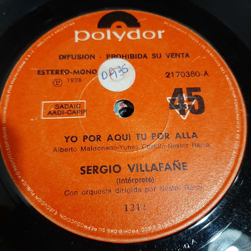 Simple Sergio Villafañe Con Orq Nestor Rama Polydor D C1