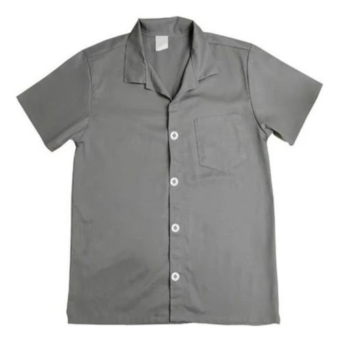 2 Camisas/jalecos Profissional Manga Curta C/botões Cinza M