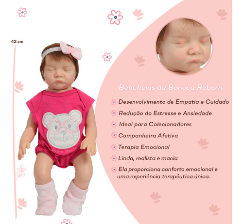 Bebê Reborn Boneca Fio A Fio Lívia Com Enxoval Completo