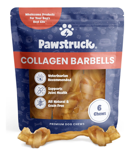 Pawstruck Barras De Colageno Naturales Grandes Para Perros, 