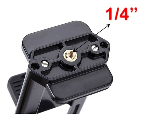 Imagen 5 de 10 de Soporte Clip Doble Para Celular Tablet Tripode Brazo Univers