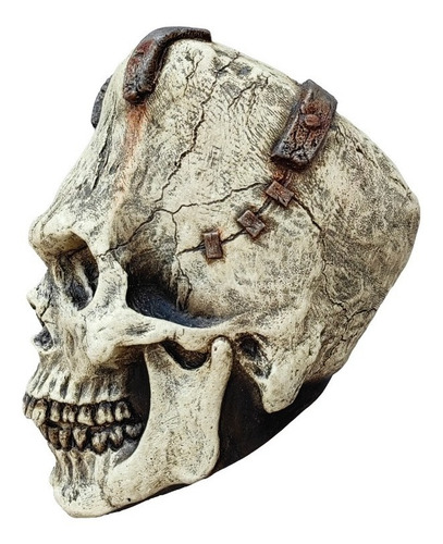 Máscara De Frankquistein Franky Skull Halloween 27787 Color Gris