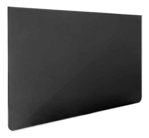 Repisa Cristal Templado Con Base De Acero Lcd-7020 Color Negro