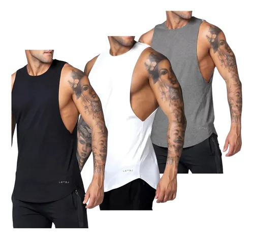 comprar 3 Camisillas Esqueleto Gym Entrenamiento X 3 Unidades