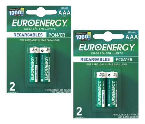 Kit 4pilas Aaa 900 Euroenergy