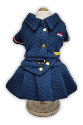 Roupa Pet Vestido Inverno Para Cachorro Preguiado Azul