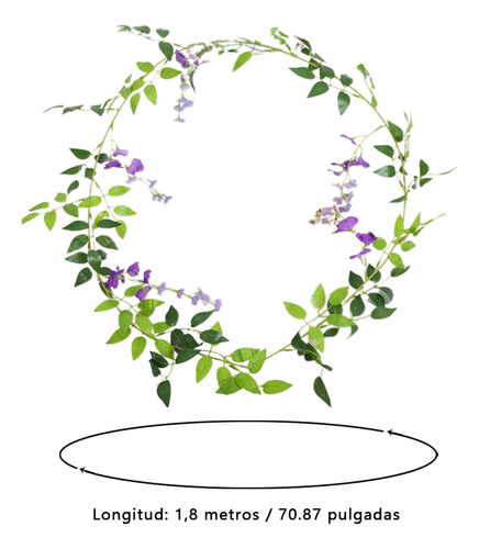 4pzs Guirnalda Wisteria Flores Artificial Decoración Boda