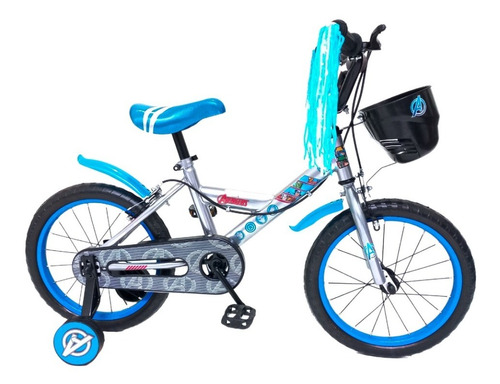 Bicicleta Infantil Rodado 16 Disney Marvel Con Rueditas 7126